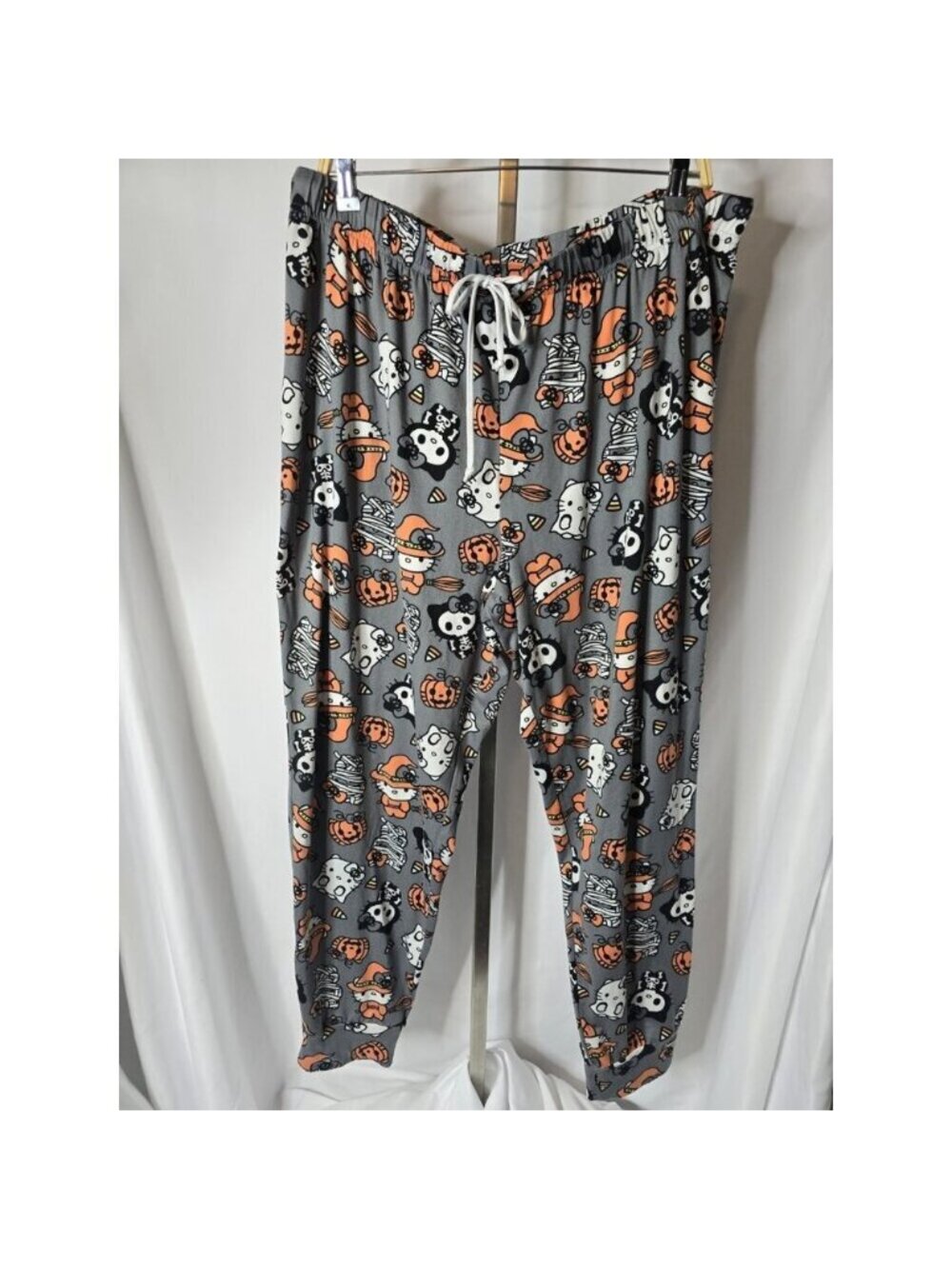 Hello Kitty Halloween Pajama Pants Witch Skeleton Mummy Pajama Jogger Pants XL - Picture 10 of 10